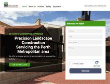 Tablet Screenshot of precisionlandscapes.com.au